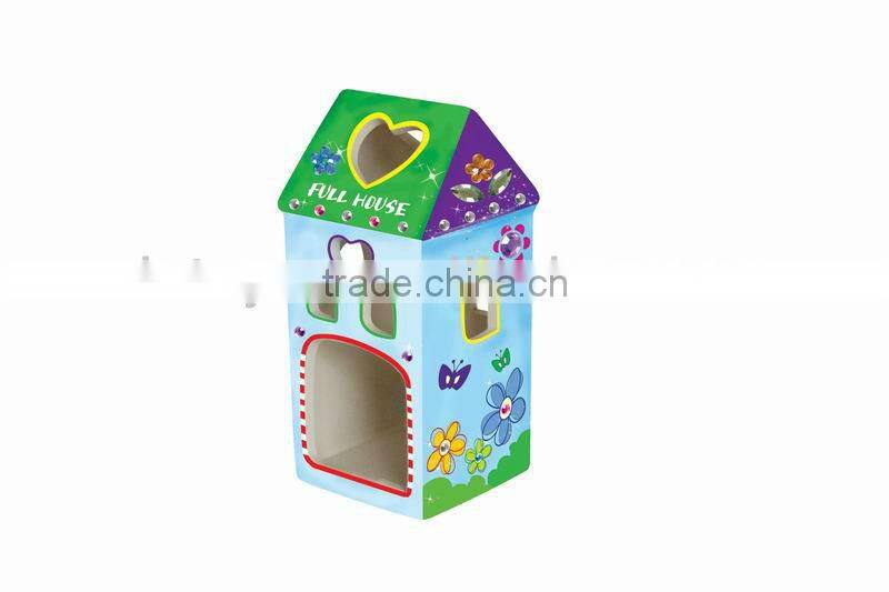 factory DIY Coloring Ceramic House Shape Candlehoder