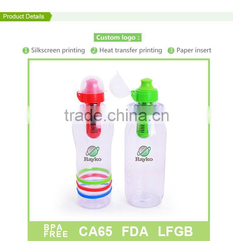 Beverage new tritan drinking water bottle with strainer and stirrer