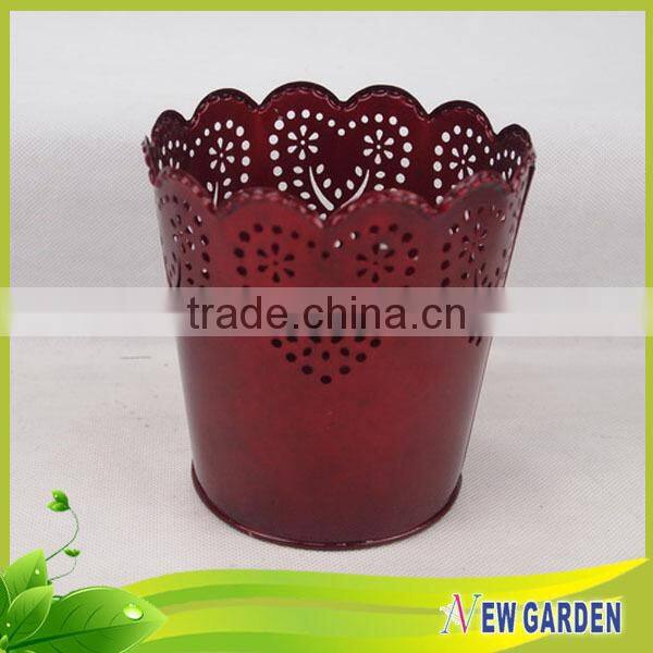 Widely application balcony beautiful metal led light flower pot