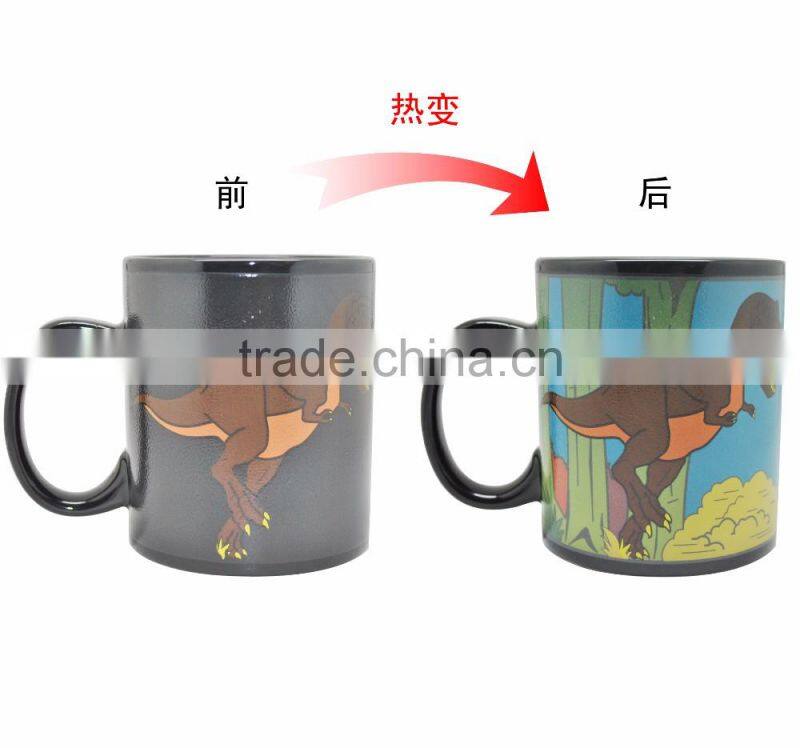 Hot Sale Dinosaur color changing Ceramic mug for Promotional