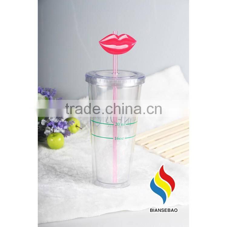 16 OZ Promotion Gift Double Wall Plastic Tumbler for beverage