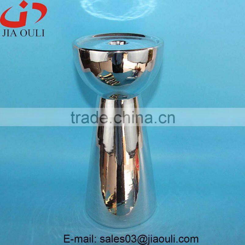 Popular sales candle stand wedding table centerpieces, ceramic tealight holder