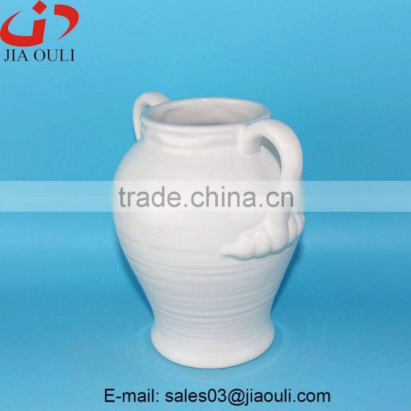 Good sales white antique ceramic flower pot, outdoor flower pots antique planter
