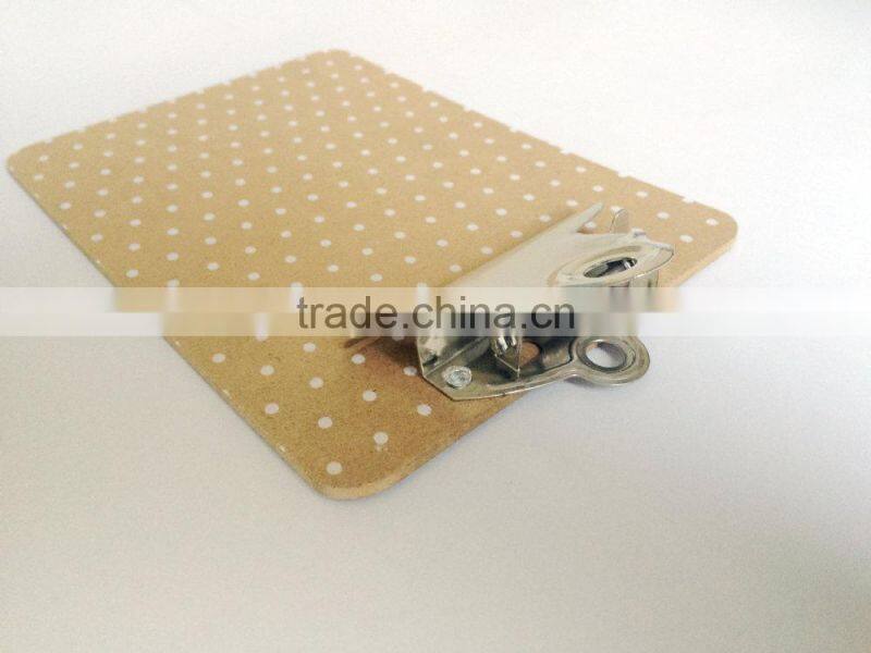 Mini printing MDF butterfly clipboard for school and office