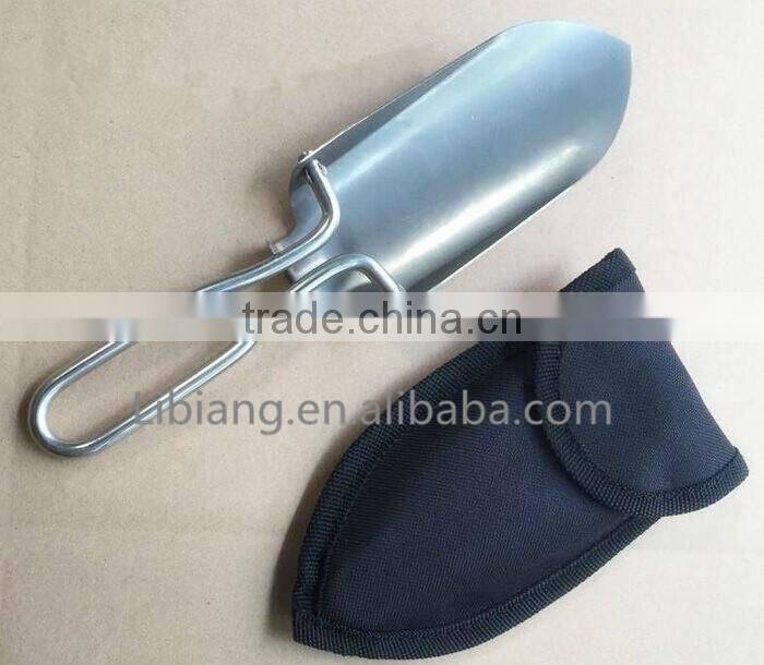 Hot folding stainless steel mini shovel for fishing necessity