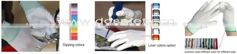 Safety Gloves Black Nylon Gloves With Gray PU Working Gloves From DDsafety