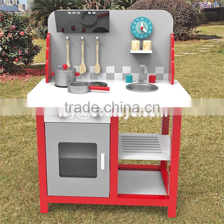 New style kids pretend play wooden toy play kitchen W10C293