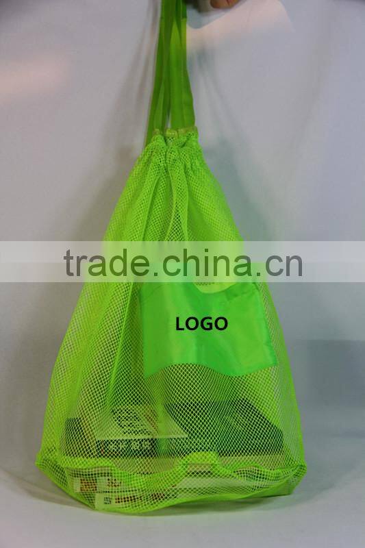 2016 green sand away Carry All Beach Mesh Bag Tote (Swim, Toys, Boating. Etc)