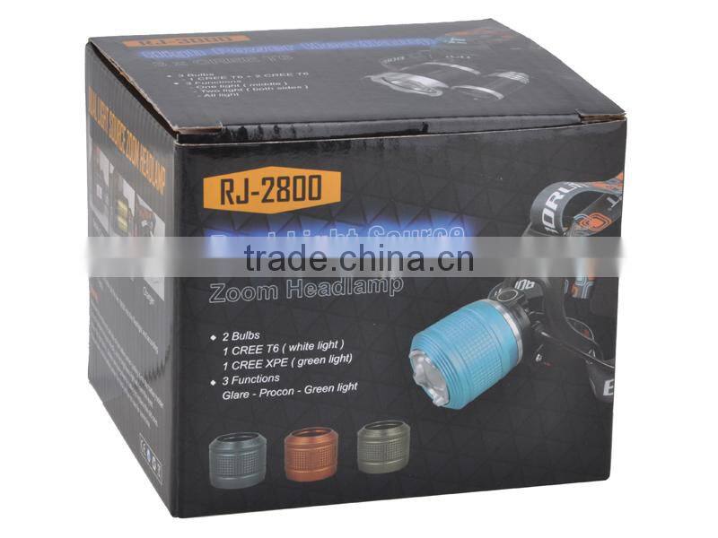 2900 XP-E 2 Bulbs LED High Power Zoom LED Headlamp