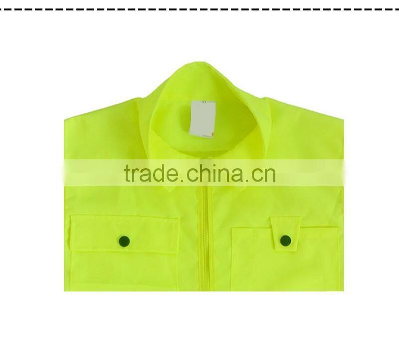 High Visibility Fluorescent Yellow Polyester Tank Top