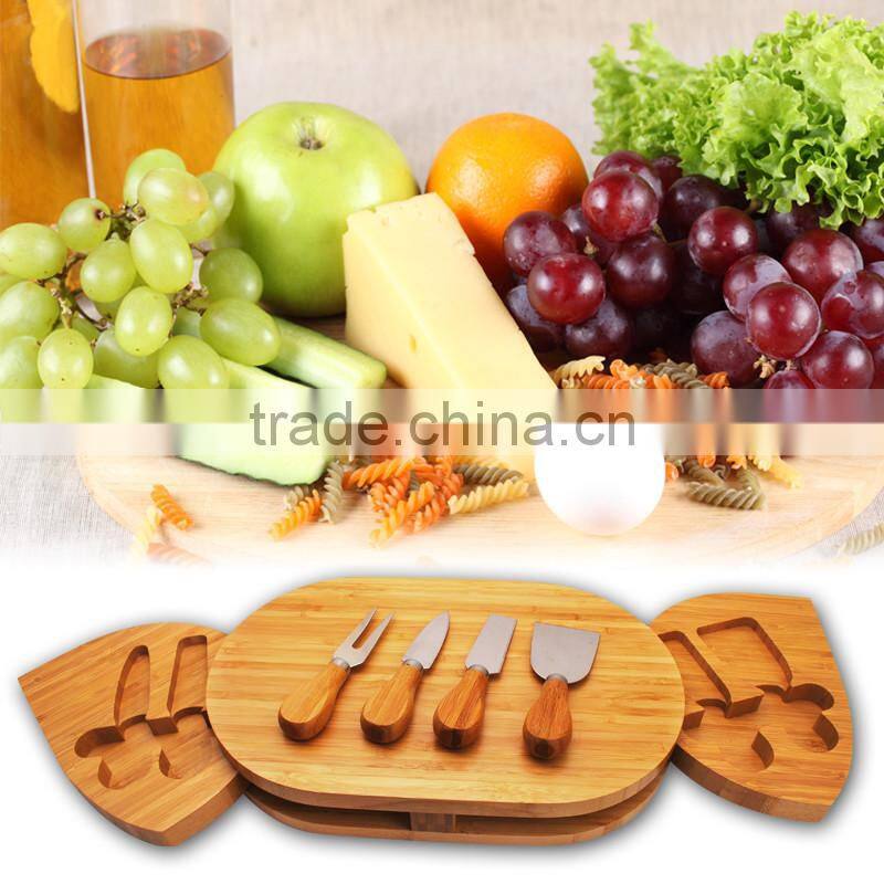 Manufacturers selling 100% of the natural bamboo cheese board and sliding out type and cutlery drawer