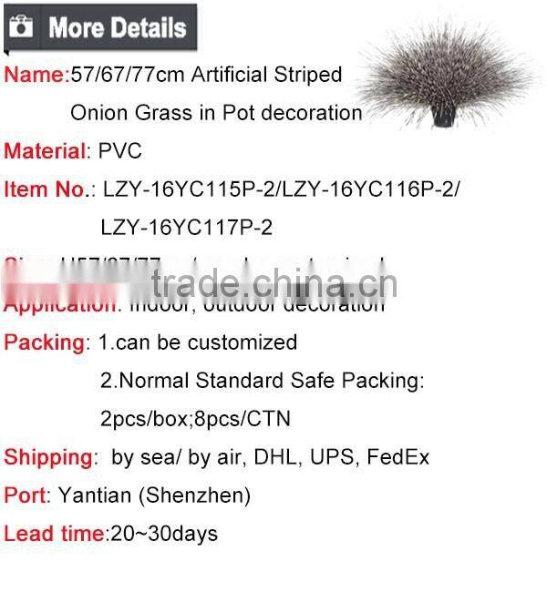 57 / 67 / 77 cm Factory Direct Sale Artificial Grass Striped Onion Grass Potted Plants
