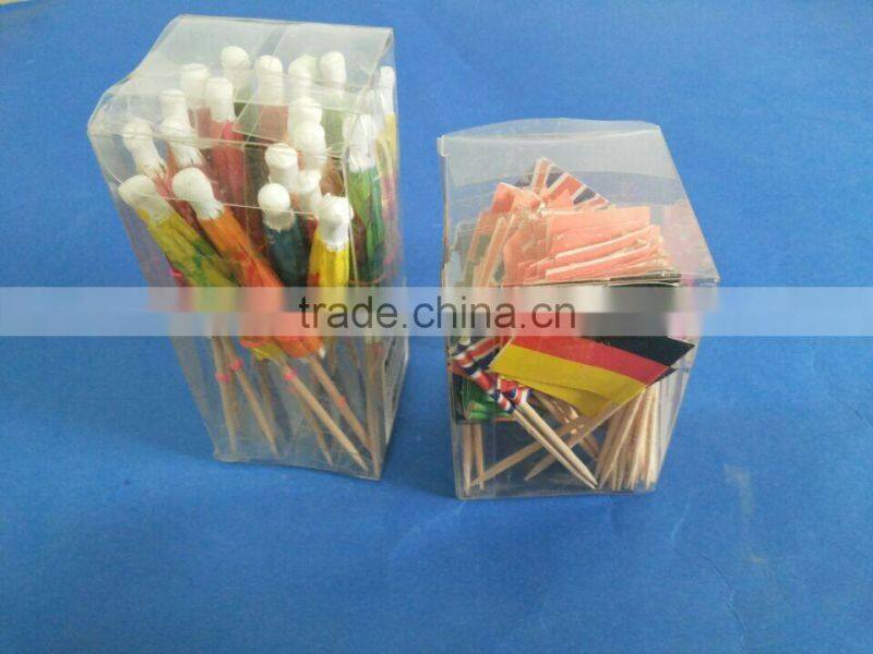 Party decorative Chinese bamboo cocktail flag pick