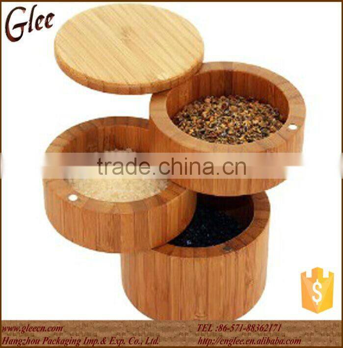 round special design bamboo jewery box