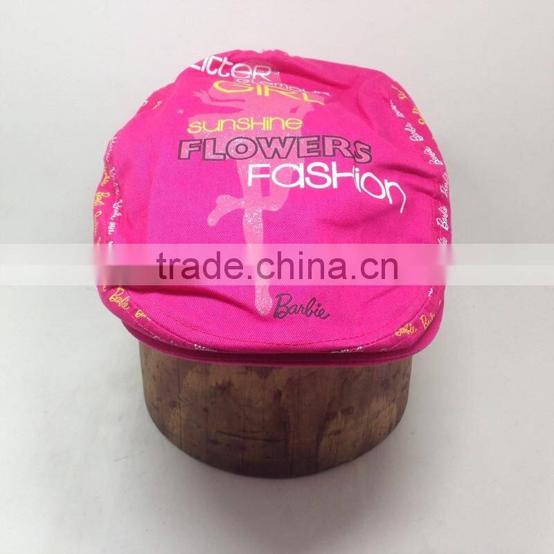 Pink Beret For Girl Custom Printing Kid Cap Children Beret Cap/Hat