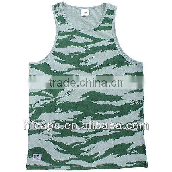 All Over Print Camo Cheap Custom Mens Wholesale Tank Top