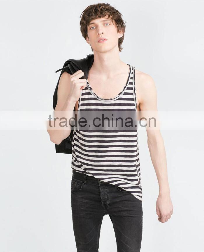 Custom fashion stripe design man vests