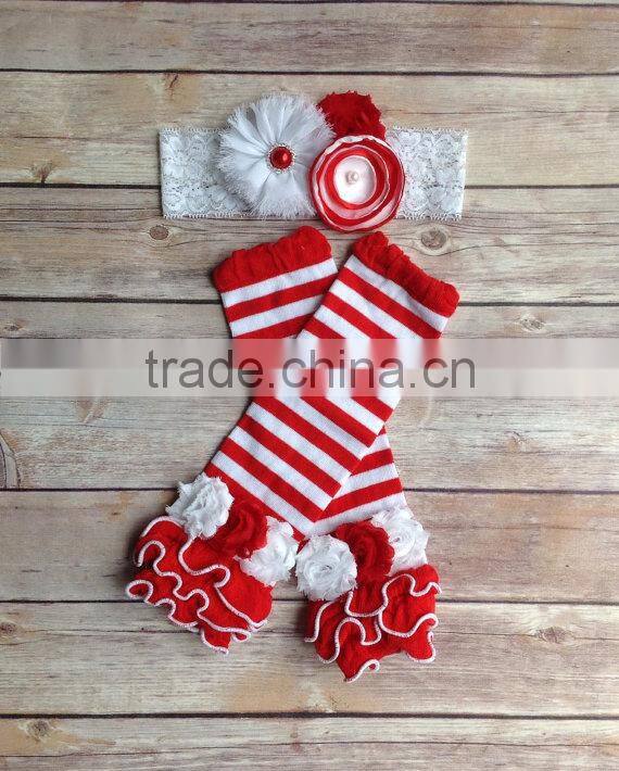 Fashion cotton baby leg warmers with ruffle