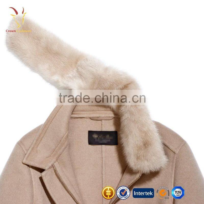 Korea Style Woolen Winter Coat,Women Winter Long Coat With fur Collar