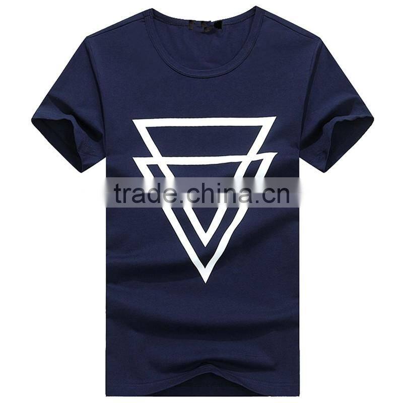 Custom triangle design printing t-shirt for men companies in China