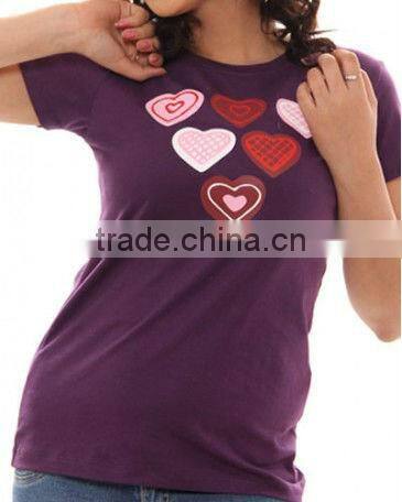 Screen printed Orange t shirt for ladies