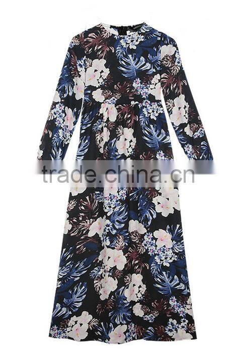 Runwaylover EY2197D Europe Style 2017 Ladies Fashion Printed Casual Dress