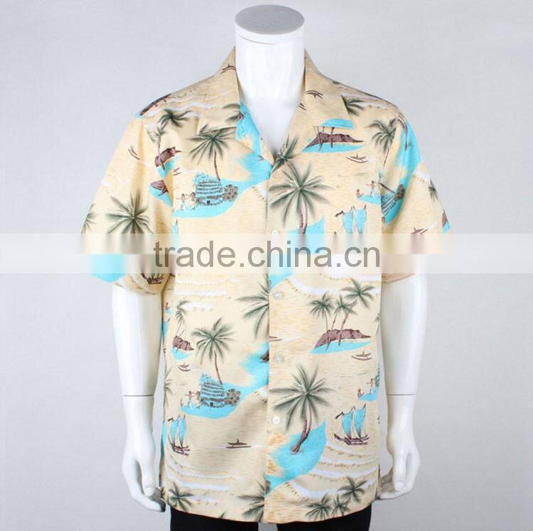 New design custom hawaiian print shirts for men