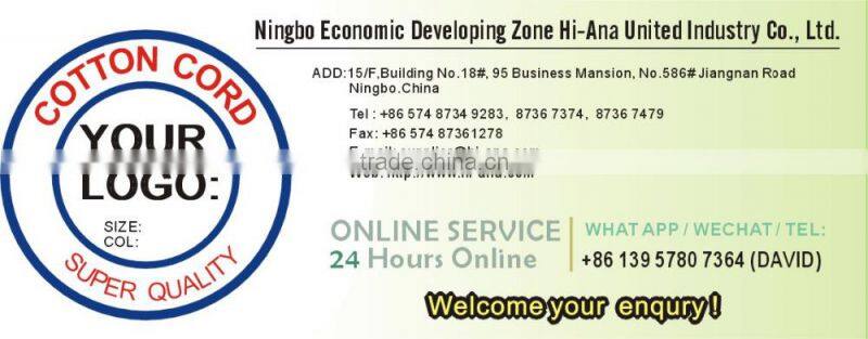 hi-ana cord2 Familiar in OEM and ODM Finest Quality wholesale cotton cord