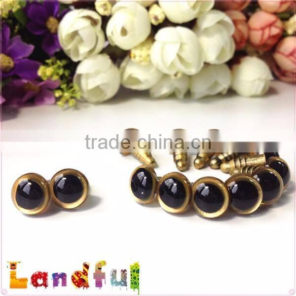 12mm Dragon Monster Eyes Glitter Gold Plastic Animal Eyes