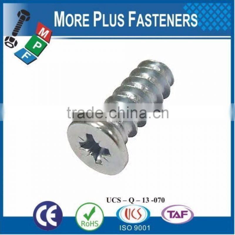 Made in Taiwan Flat Countersunk Head Euro Screw