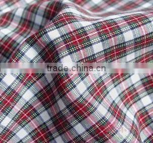 red plaid cotton printed flannel fabric