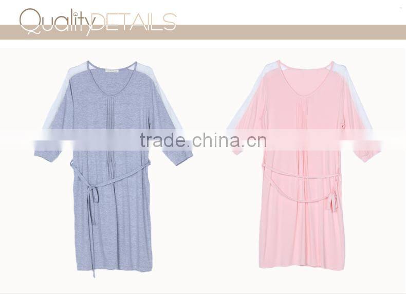 Qianxiu Low MOQ Nightgown Lace Sexy Lounge Wear