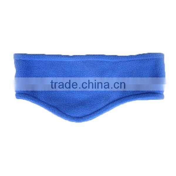 red polar fleece headband with embroidery logo