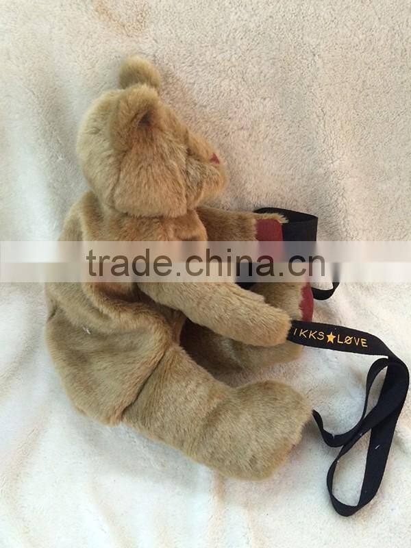 Kids plush animal backpack OEM plush teddy bear backpack