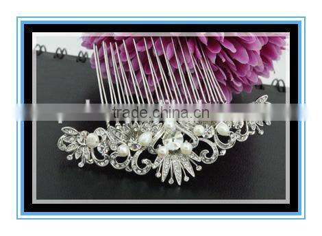 Factory Price Wedding hair accessory pearl wedding comb
