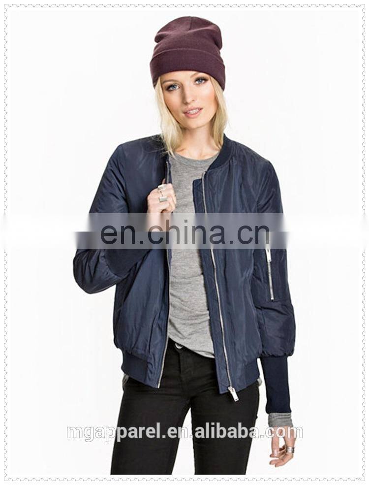 100% polyester cheap custom bomber jackets for lady made in china