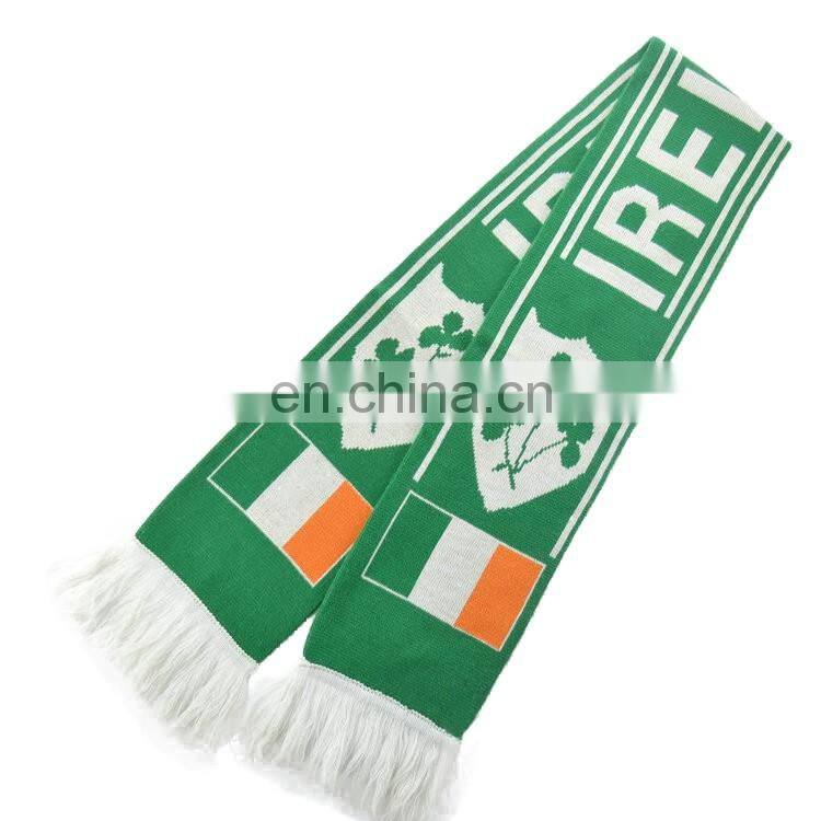 SC-0034 Acrylic soccer scarf custom printed Satin Palestine football fan scarf