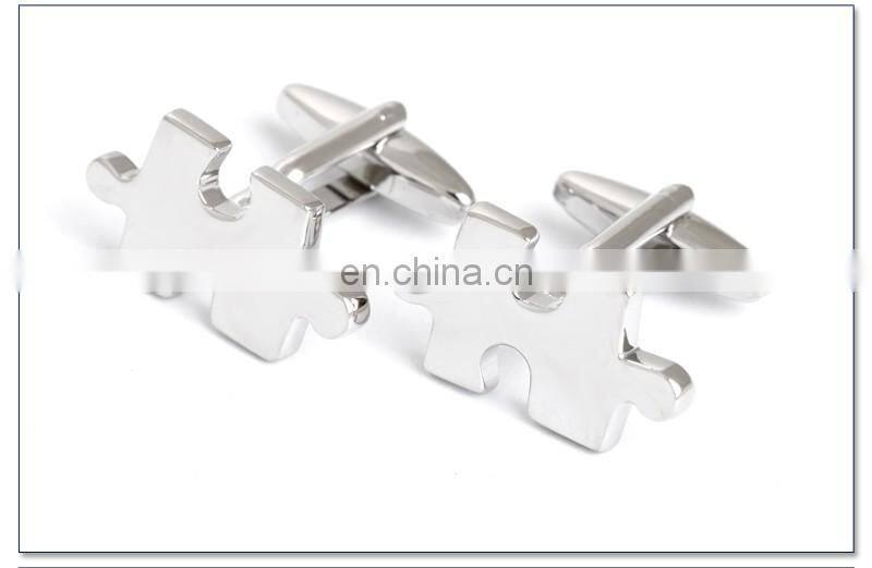 Novelty Silver Jigsaw Shirt Cufflinks