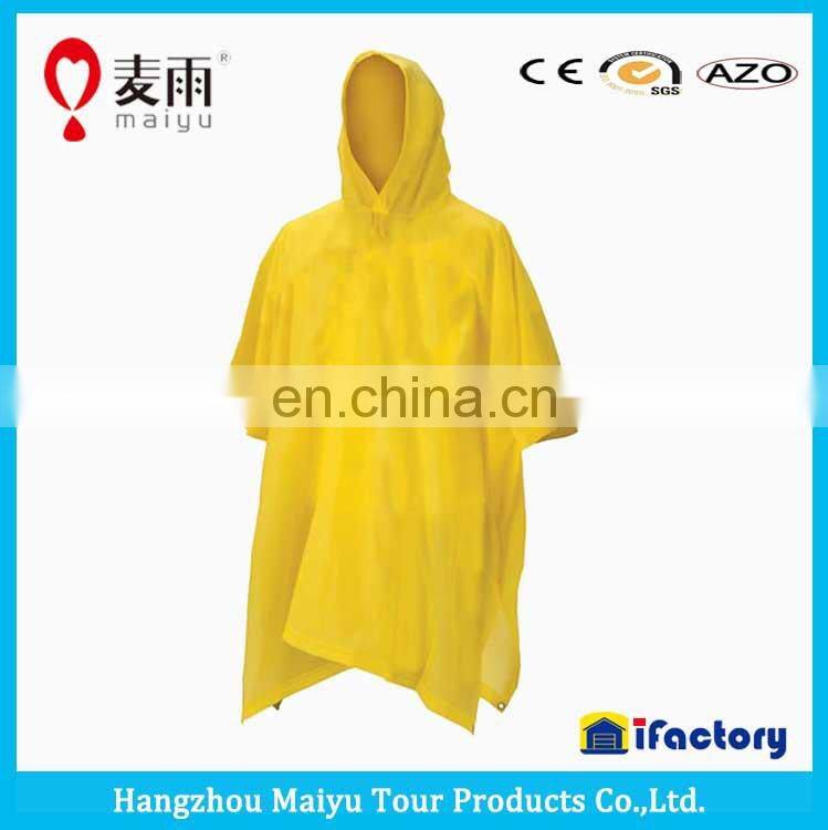 Maiyu promotional taransparent disposable rain poncho