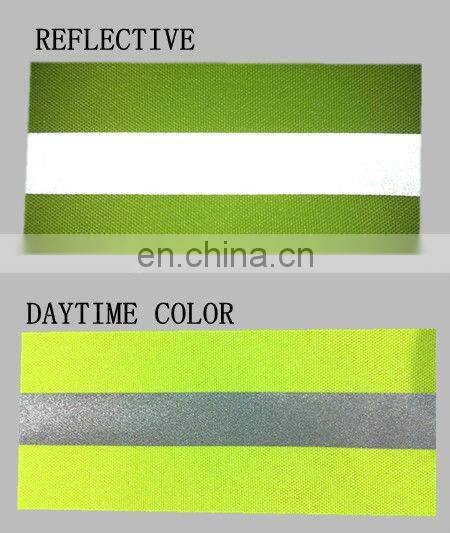 Fluorescent Grey Oxford Webbing With High Reflective Heat Transfer Tapes In Middle