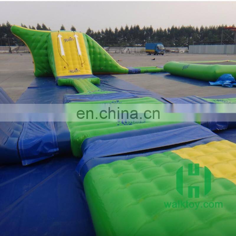 Durable 0.9mm pvc large inflatable water park giant floating aqua park