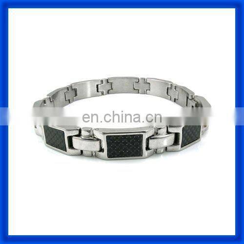 2014 Latest Men's And Women Black Tungsten Bracelet TPSB154 From China Best Factory