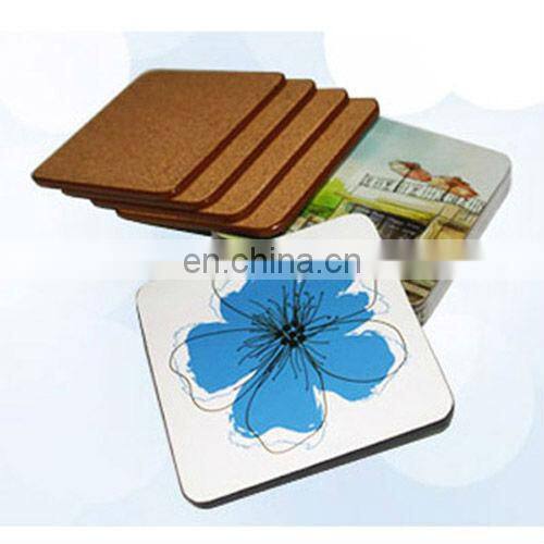 cork backed coaster round edge