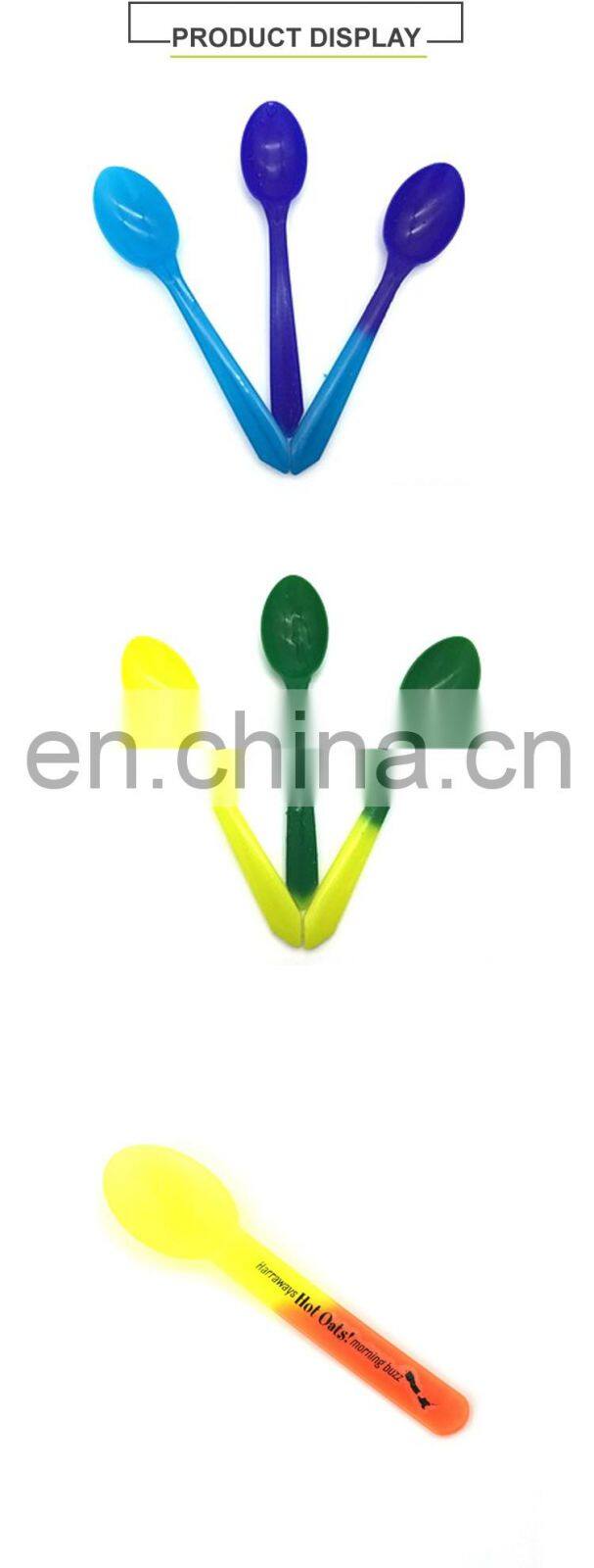 2017 Fashion Round Ice Cream Plastic Baby Spoon