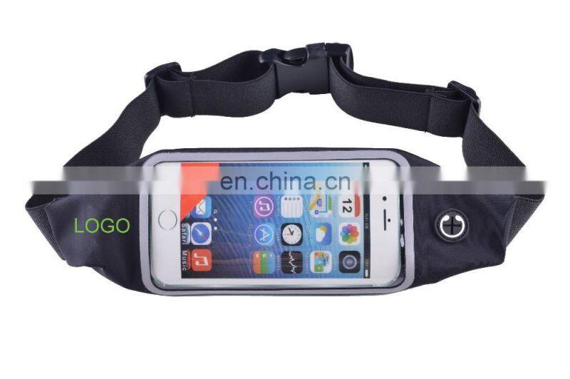 Running Waist Belt Pouch Case Fit Smartphone 4.7 Inch Zipper Pockets Water Resistant Expandable Runners Waist Belt Bag