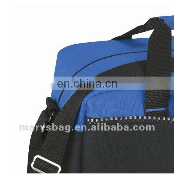 Embroidered Two-Tone Duffel Bag