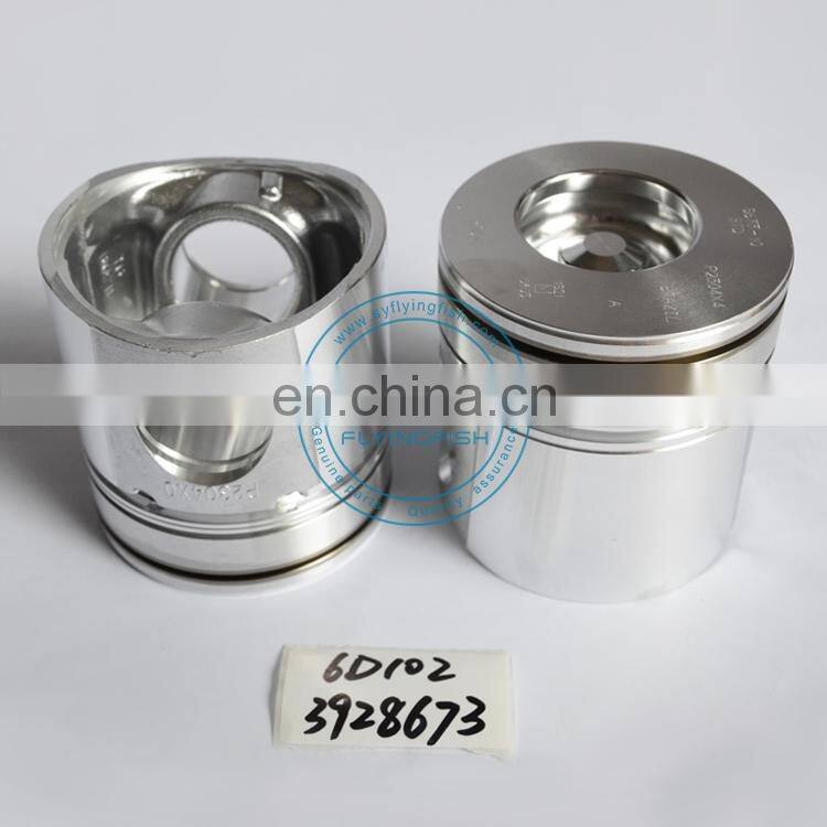 Original and Aftermarket Spare Parts 6D102 S6D102 6BT 6BT5.9 6BTA5.9 QSB Engine Piston Kit 3928673