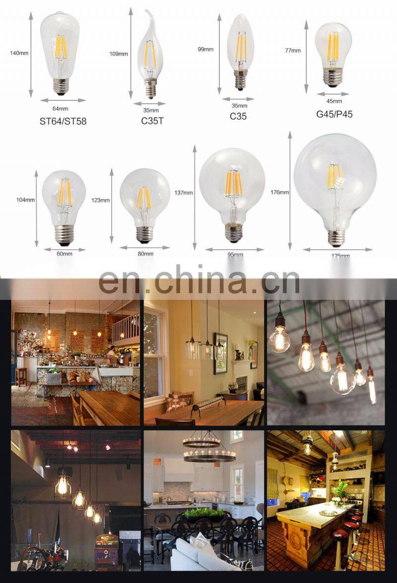 Pineapple shaped Led filament bulb ceiling lamps modern for home hotel coffee decoration,E27 pineapple