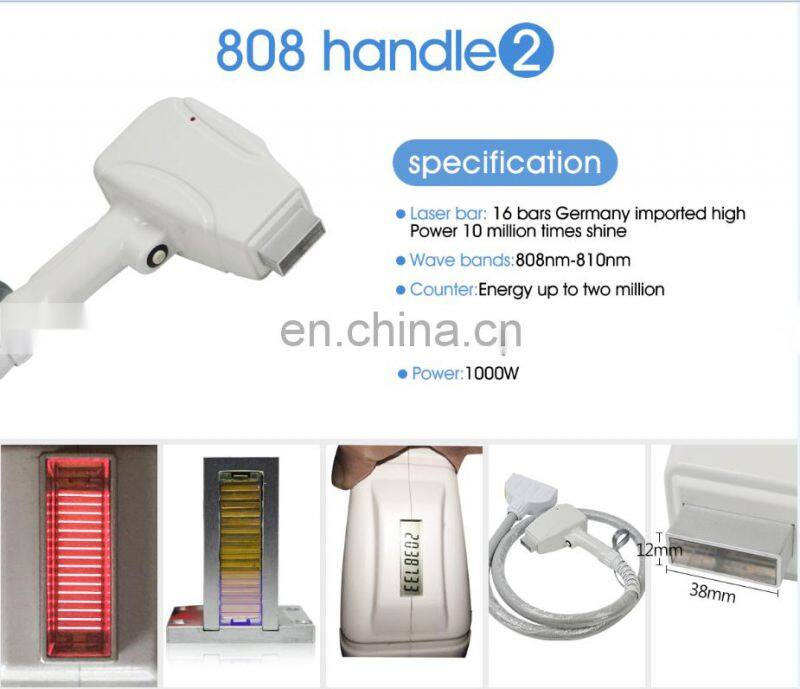 stationary two handle diode laser hair removal machine / ice soprano