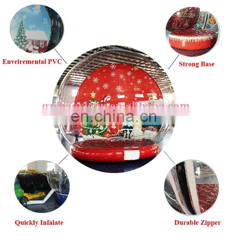 Wholesale attractive inflatable transparent snow ball inflatable christmas snow globe party human size snow globe